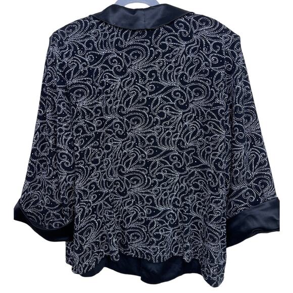 Vintage R & M Richards Black and Silver Sparkly Glitter Jacket - Picture 3 of 3